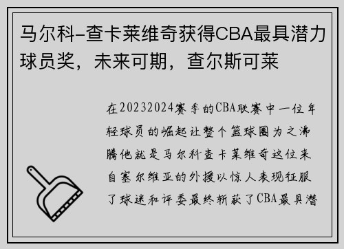 马尔科-查卡莱维奇获得CBA最具潜力球员奖，未来可期，查尔斯可莱